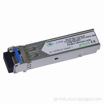 SFP BIDI DDM 155m 1,310/1,550nm 20km Transceiver, RoHS Compliant and Lead-free